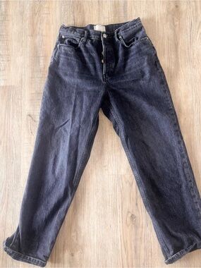 Everlane The 90s Way-High Jean Washed Black Organic Cotton Size 29 Long